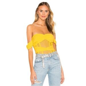Revolve NBD Alano Bodysuit in Canary Yellow